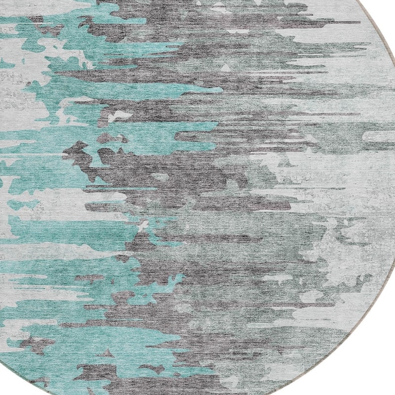HomeRoots Abstract Transitional Rectangle Outdoor Rug