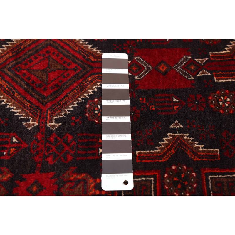 ECARPETGALLERY Hand-knotted Teimani Black, Red Wool Rug - 3'5 x 6'10