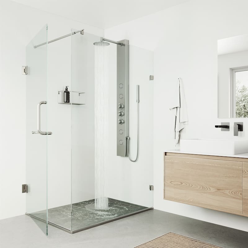 VIGO Ellington 59" H x 6" W 4-Jet Shower Panel with Round Shower Head