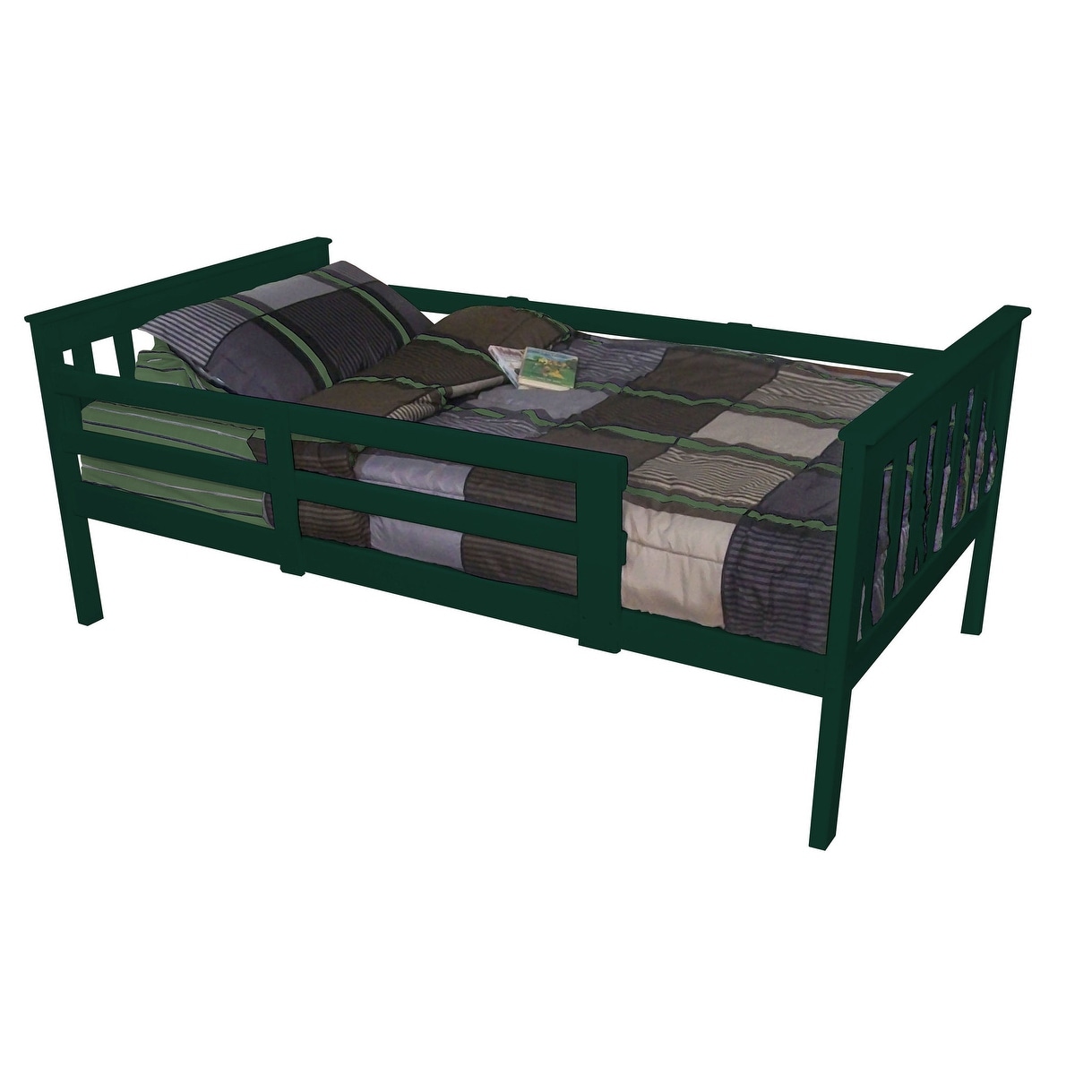 Twin bed with rails all around online