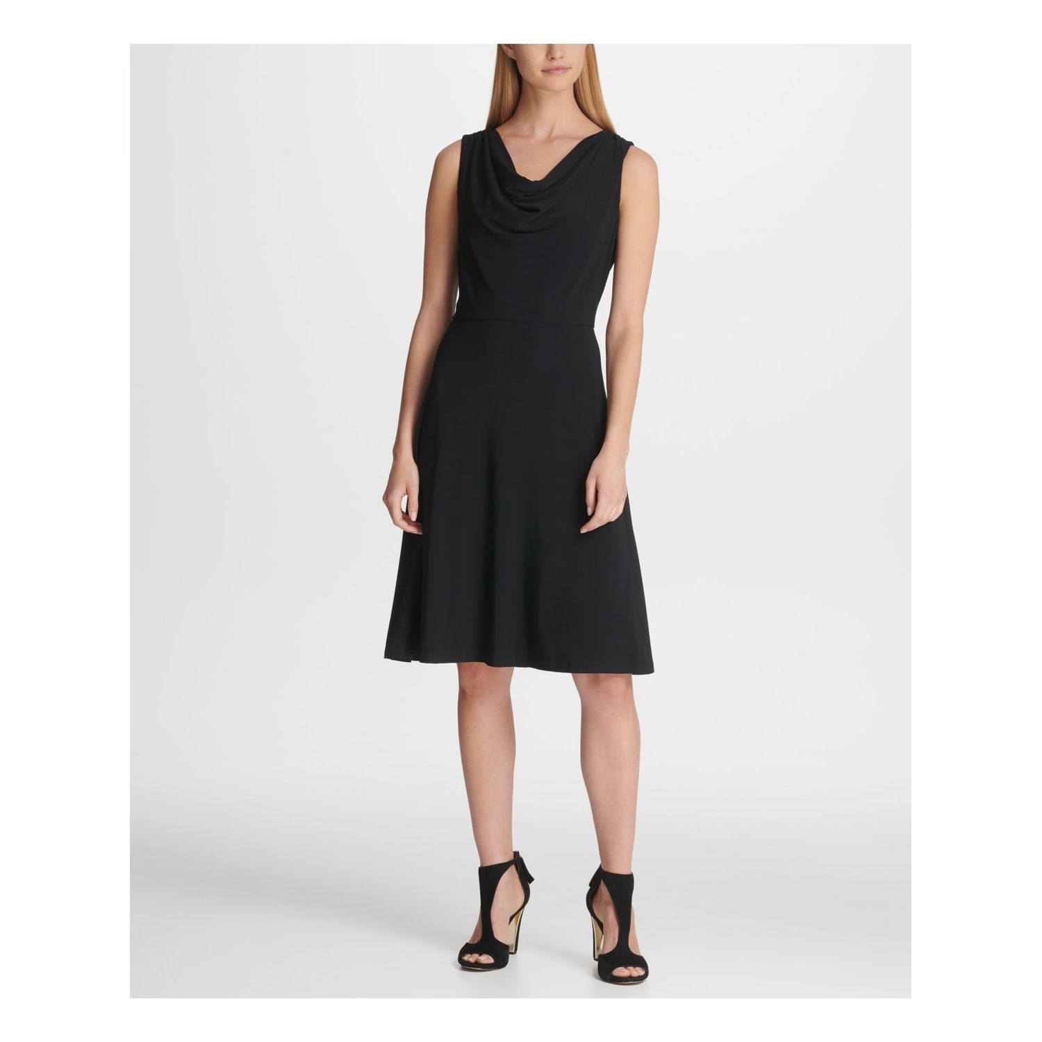 DKNY Black Sleeveless Above The Knee
