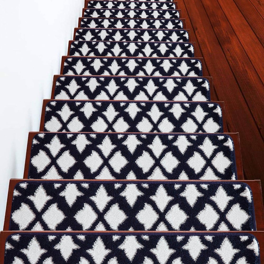 SUSSEXHOME Floral Collection Stair Treads 9 in. x 28 in.