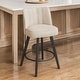 preview thumbnail 55 of 53, 26.in Swivel Bar stool PU Leather/Fabric Upholstered Counter Stool, High Back Armless Stool with Wooden Legs