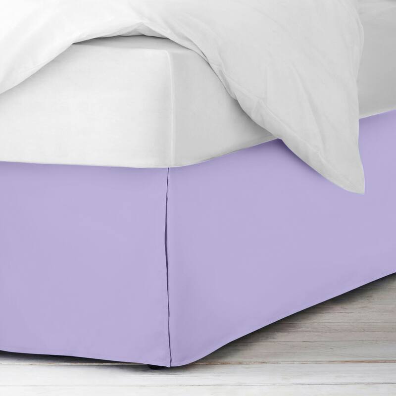 Clara Clark Pleated Bed Skirt-14 inch Tailored Drop - Soft Double Brushed Premium Microfiber Ruffle Bed Skirt - Includes 8 Pins
