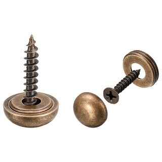 60-Piece 12mm Bronze Mirror Screw Set – Decorative Cap Covers With Screws & Washers For Glass Tables & Mirrors