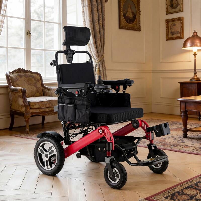 Foldable Electric Wheelchair for Adults, 300W Motor, Lightweight Aluminum Frame, Portable Power Wheelchair
