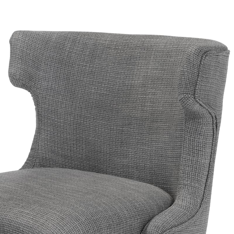 Milton Modern Grey Fabric Wingback Swivel Desk Chair by Furniture of America