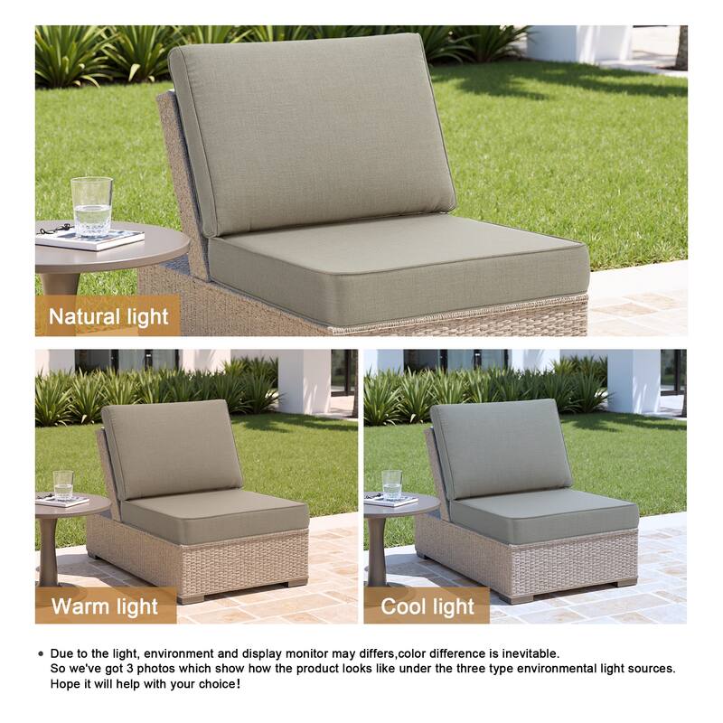 Sunbrella 24"x23"x5" Thick Cushion Outdoor Deep Seat/Back Cushion