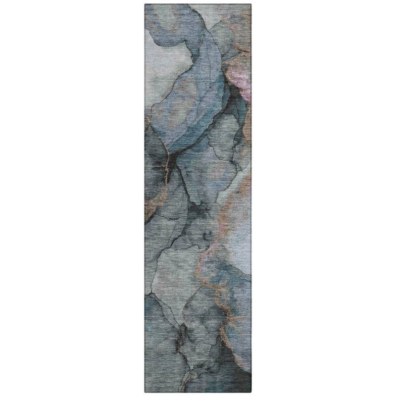 Machine Washable Indoor/ Outdoor Modern Brush Chantille Rug