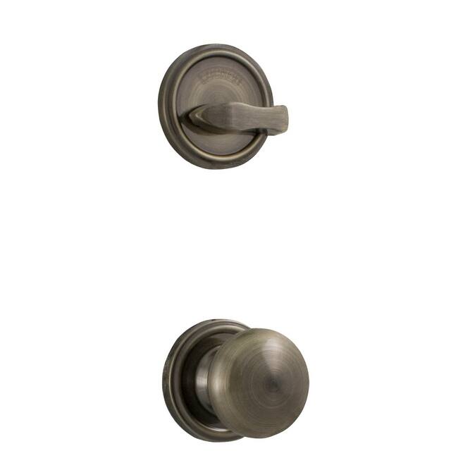Weslock Single Cylinder Interior Pack Featuring an Impresa Knob from - Antique Brass
