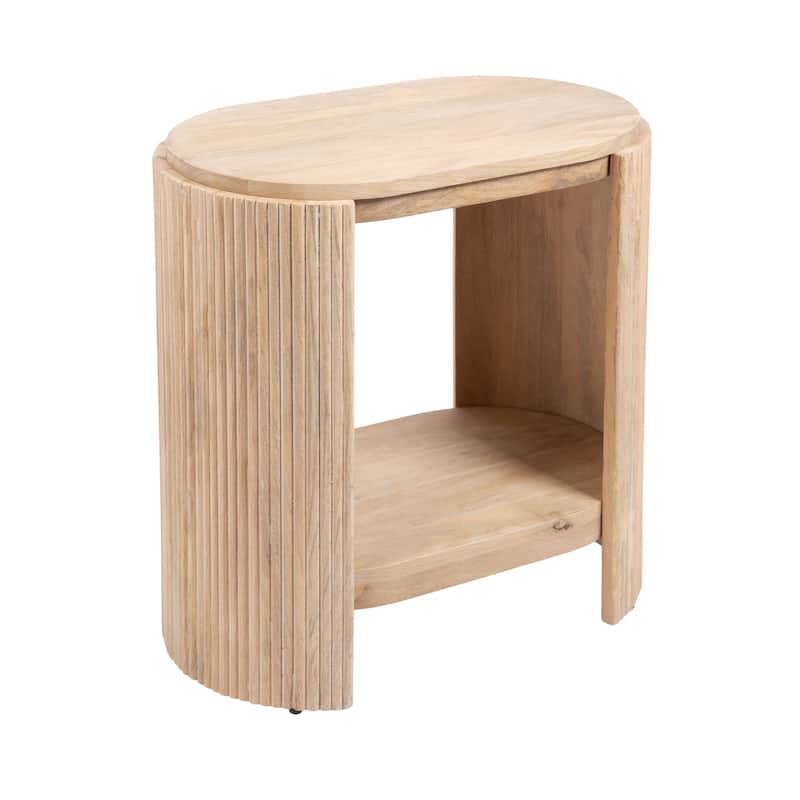 Kate and Laurel Cakora Capsule Wood Side Table - 22x13x22 - Natural