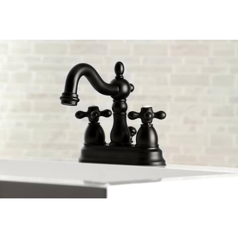 Heritage Two-Handle 3-Hole Deck Mount 4 in. Centerset Bathroom Faucet