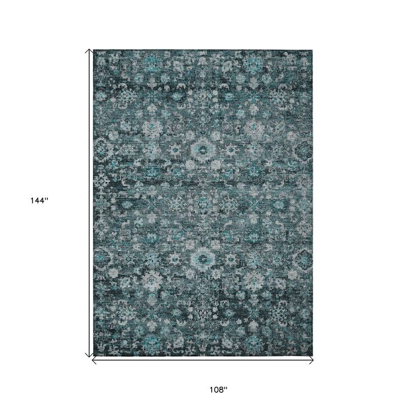 HomeRoots Oriental Traditional Rectangle Outdoor Rug