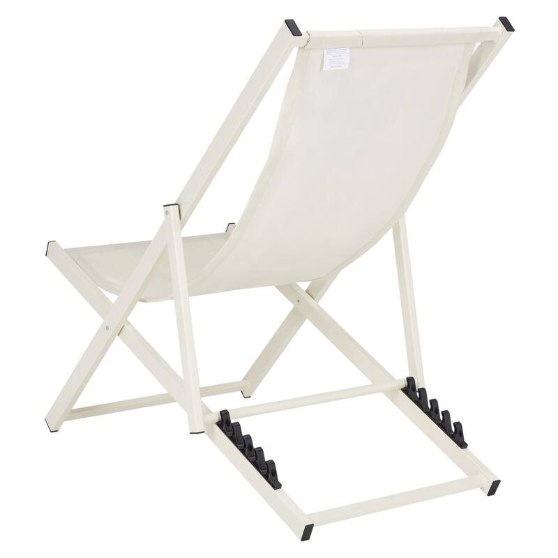SAFAVIEH Outdoor Charlee Set of 2 Sling Chairs - 42" W x 26" D x 31" H - 42Wx26Dx31H