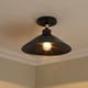 preview thumbnail 4 of 4, Golden Lighting Journey 1-light Semi-Flush Mount in Natural Black