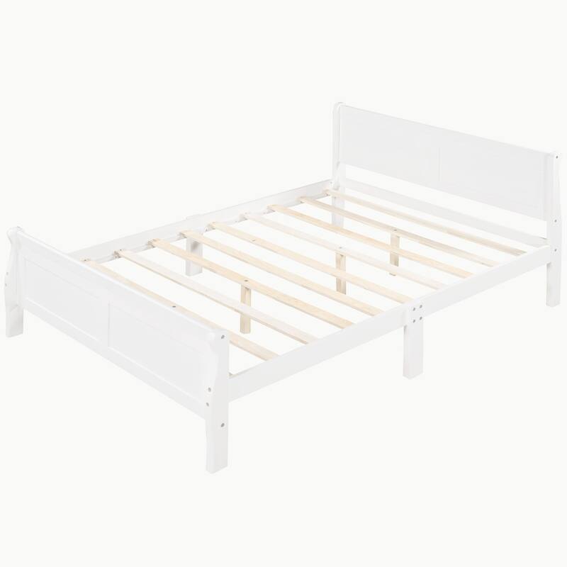 Full Queen Twin Size Wood Platform Bed