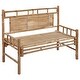 preview thumbnail 2 of 8, vidaXL Patio Bench with Cushion 47.2'' Bamboo - 47.2'' x 21.7'' x 23.6''