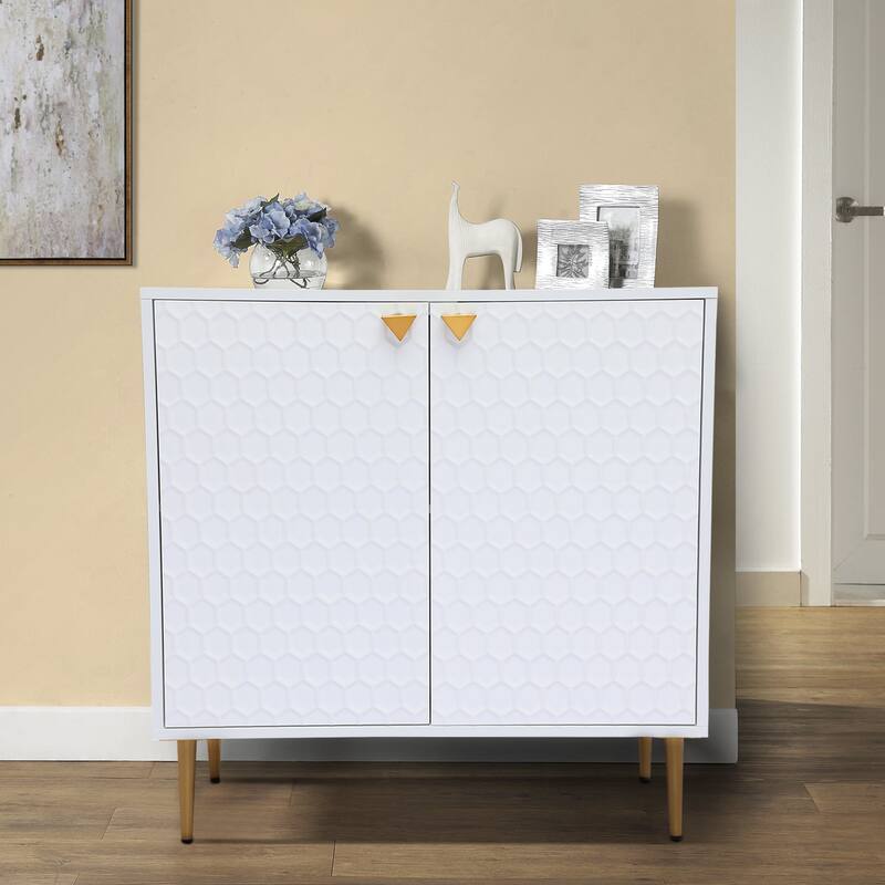 2 Door Blue Locker Accent Cabinet