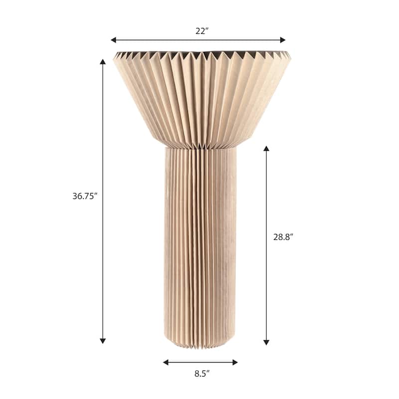 Archer 37" Modern Pleated Shade Floor Lamp