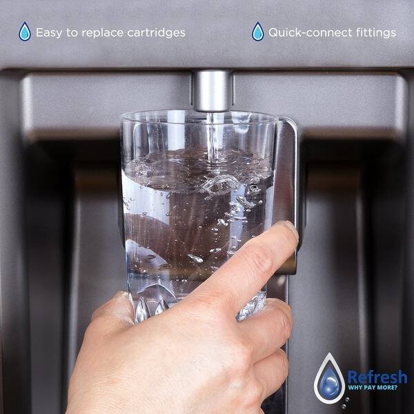 Refresh DA9717376B Water Filter Fits Samsung RF23M8070SR, HAFQIN (1) White Bed Bath