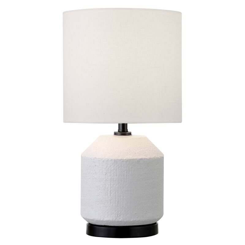 Esther 15" Tall Textured Ceramic Mini Lamp with Fabric Shade - 5.5" Wide