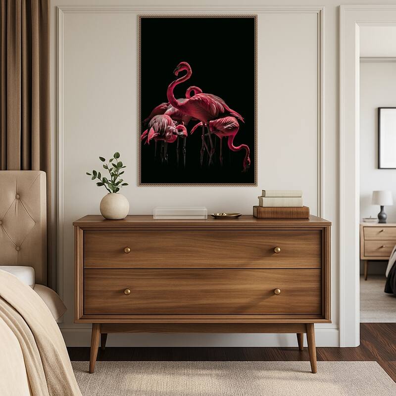 Bird 68 by Rachel Lee 3 Birdies Studio Framed Canvas Wall Art Print