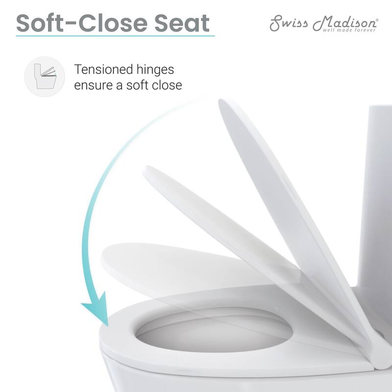 Swiss Madison Sublime One Piece Elongated Toilet Dual Flush 0.8/1.28 gpf