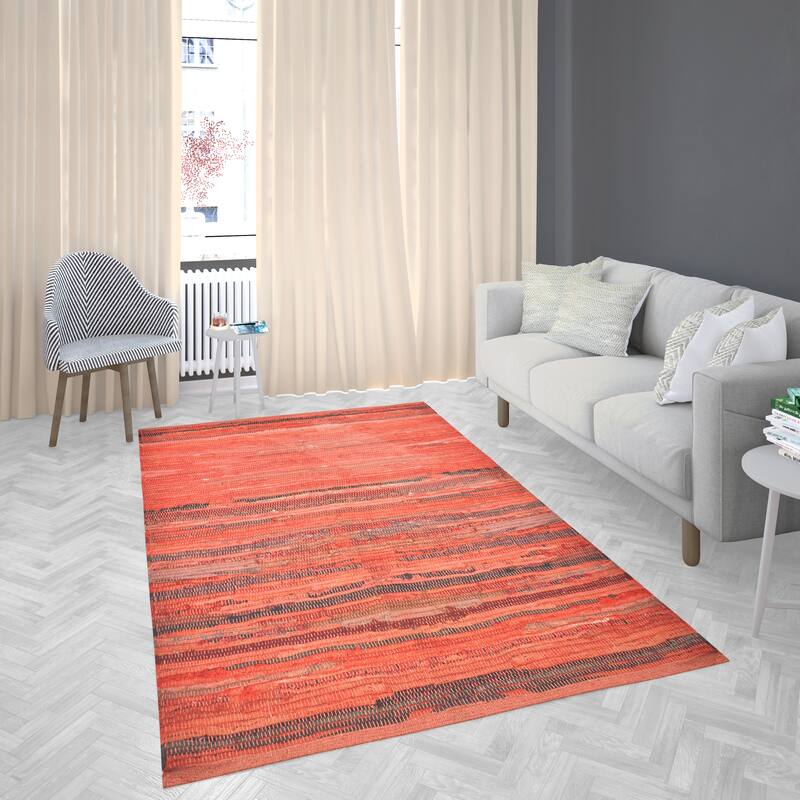 Fabstyles Premium Cotton Handmade Area Rag Rug Living Room, Hallway