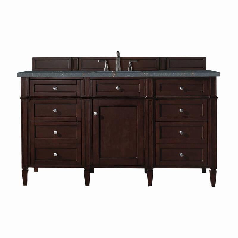 James Martin Vanities 650-V60S-3PBL Brittany 60" Single Basin Poplar - Burnished Mahogany