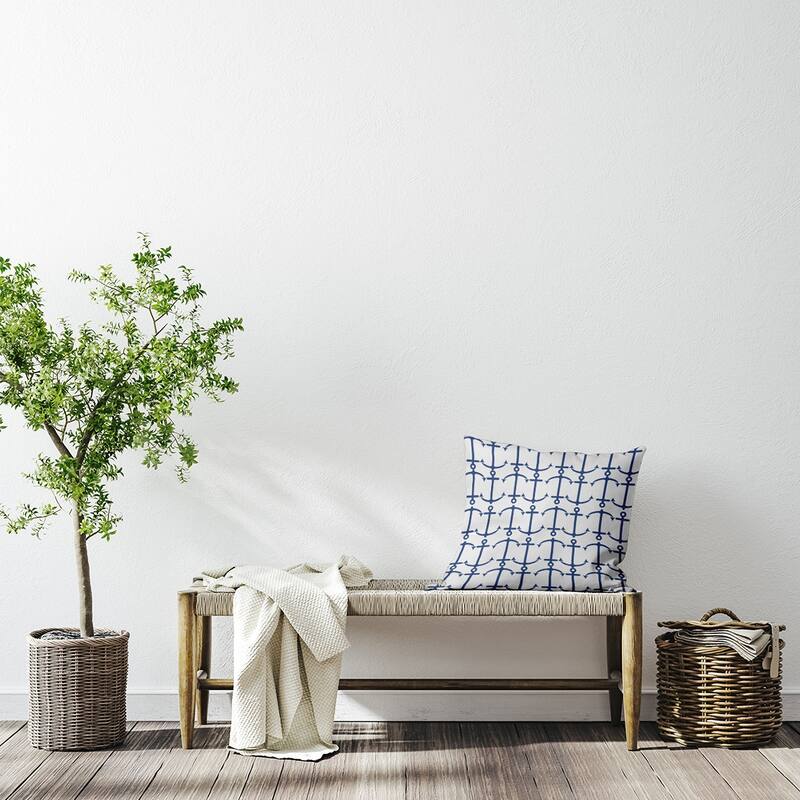 Anchor Pattern Polyester Indoor Pillow