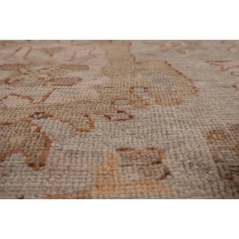 Vegetable Dye Oushak Large Area Rug Handmade Wool Carpet - 10'1" x 13'9"