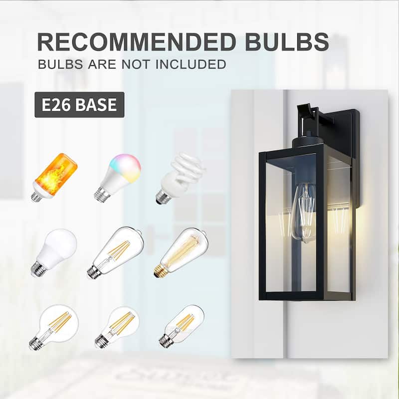 2Pack-1 Light Outdoor Wall Light - 5"x6.57"x13.66"