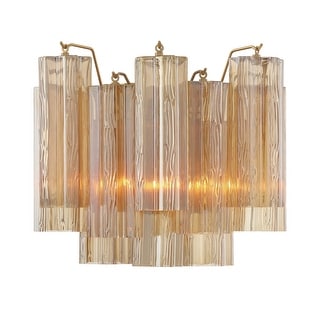 Crystorama Lighting Group ADD-302-AM Addis 2 Light 12" Tall Wall