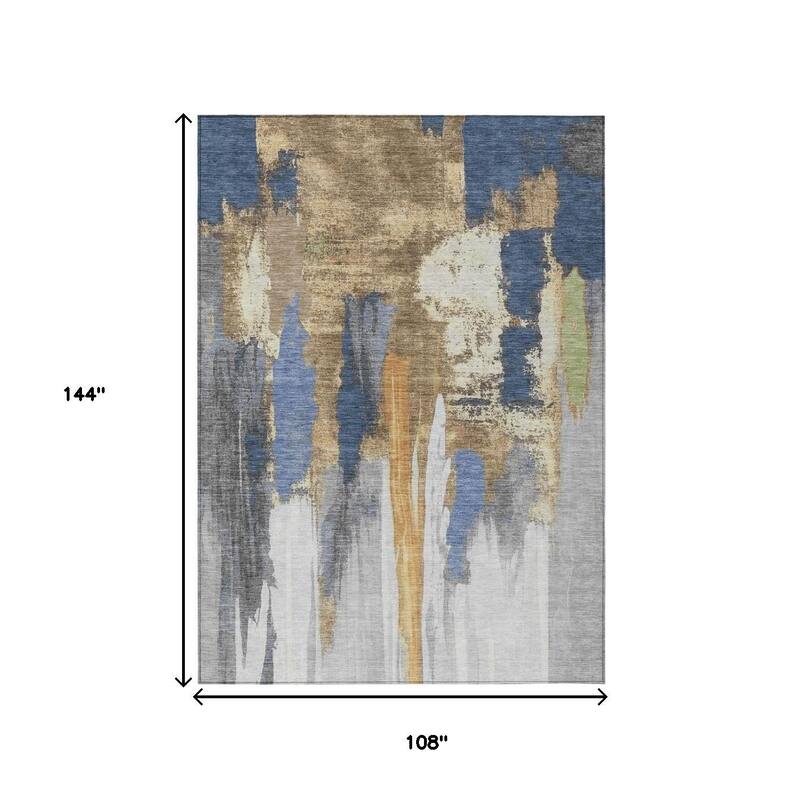 HomeRoots Abstract Transitional Rectangle Outdoor Rug