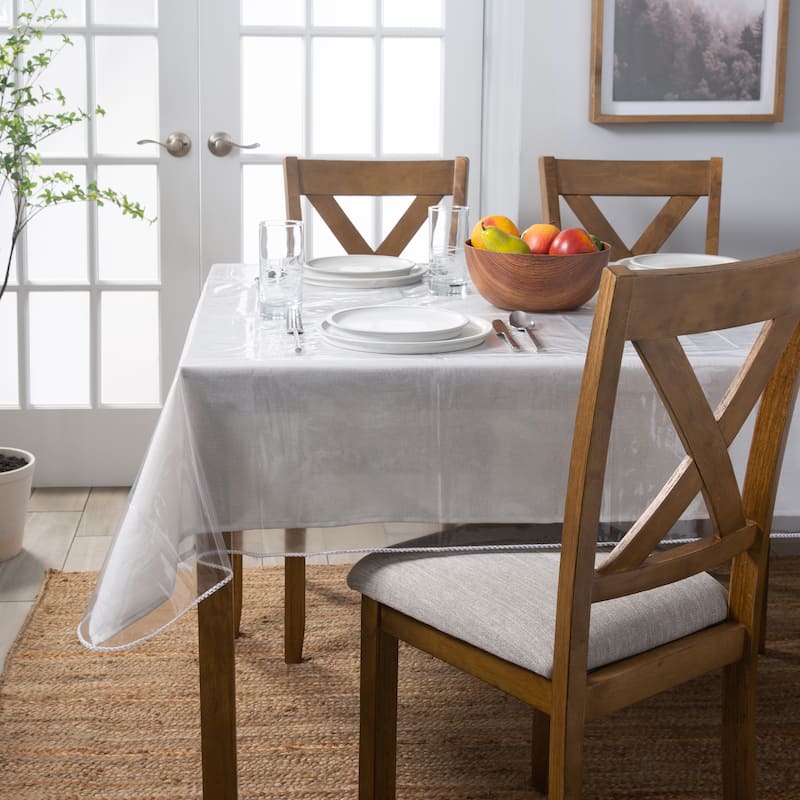 Home Details 70" Crystal Clear Tablecloth Protector