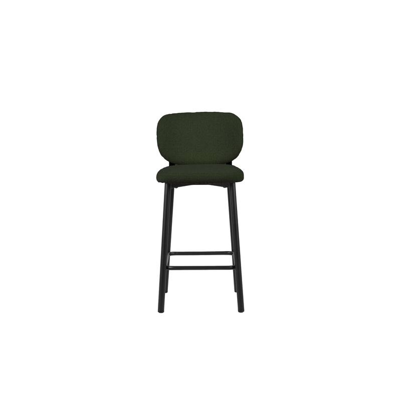 Rye Studio Boucle Chairs with Black Steel Legs, Set of 2