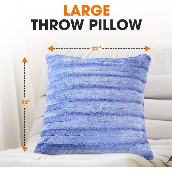 dimension image slide 52 of 59, Cheer Collection Decorative Throw Pillows for Couch & Bed (Set of 2)