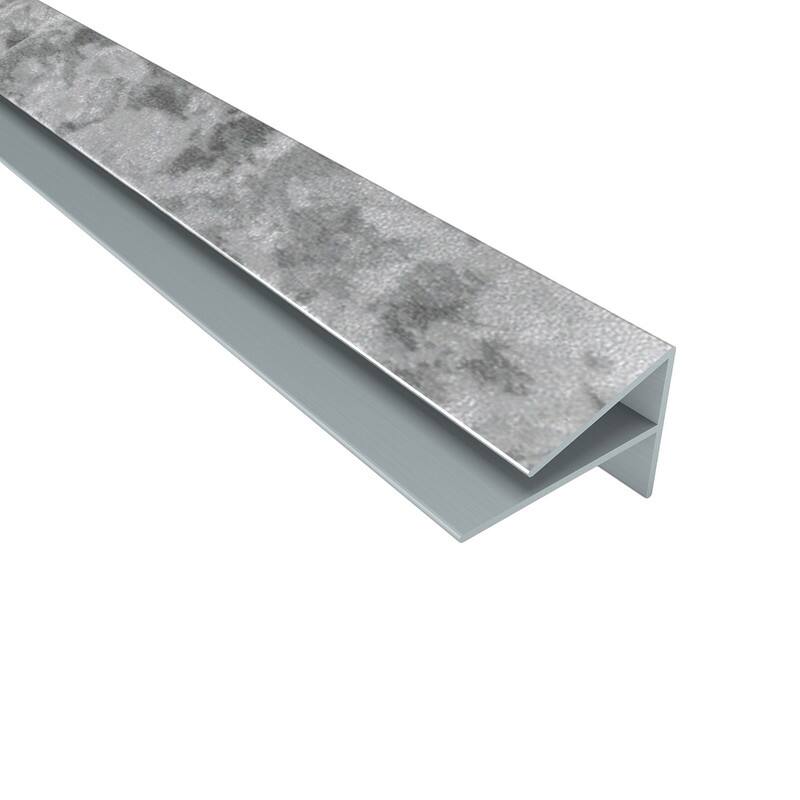 FASÄDE 47 in. Decorative Vinyl Outside Corner Trim Galvanized Steel (5 Pack) - 5 Pack