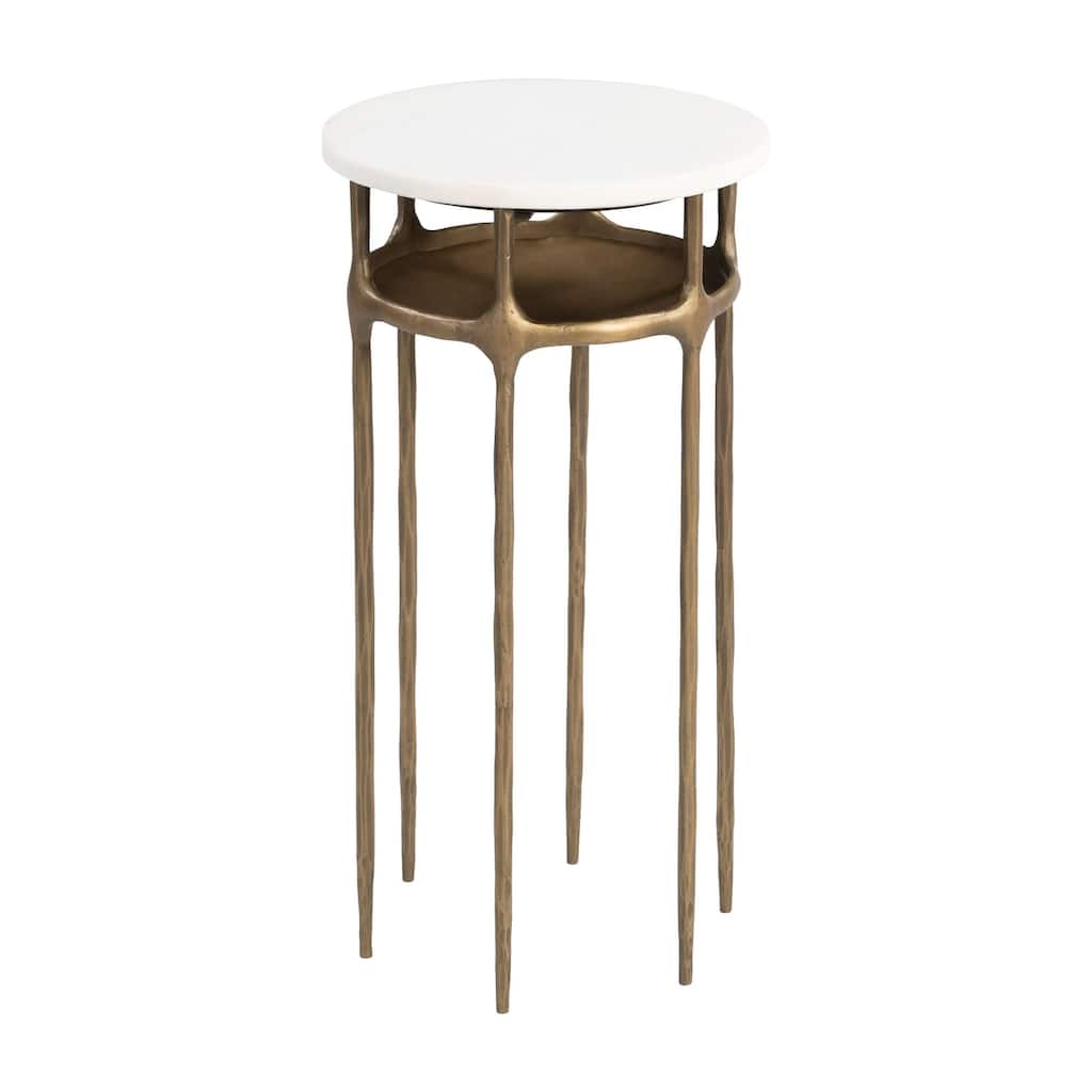 Bild Side Table White & Brass