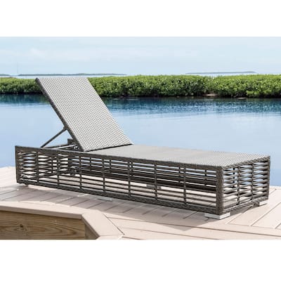 Panama Jack Graphite Chaise Lounge W/Wheels