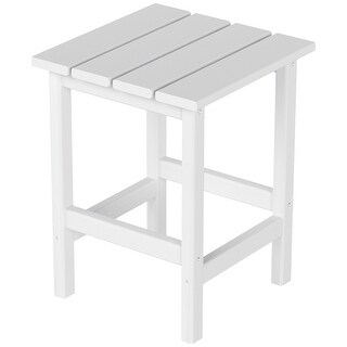 POLYTRENDS Laguna HDPE Eco-Friendly Outdoor Square Patio Side Table