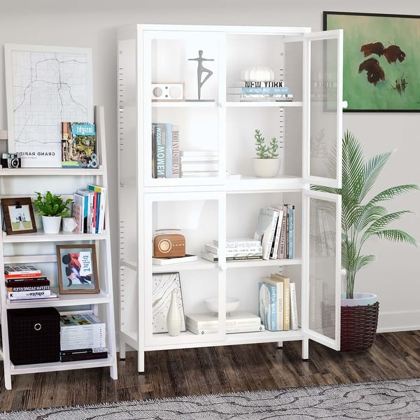 our Glass Door Storage with Adjustable Shelves Bed Bath & Beyond 37507231