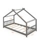 preview thumbnail 19 of 21, Twin Size House Bed Wood Bed Kids Bed with Playhouse Design
