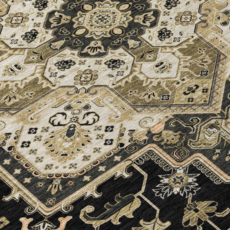 HomeRoots Oriental Traditional Rectangle Outdoor Rug