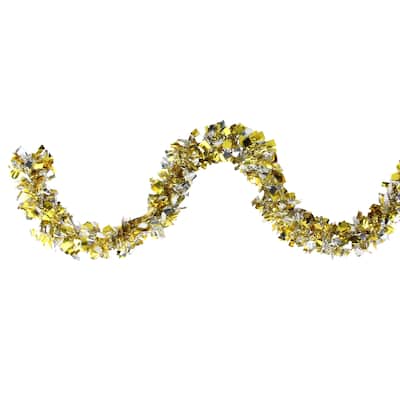 12' x 4" Wide Cut Tinsel Christmas Garland - Unlit