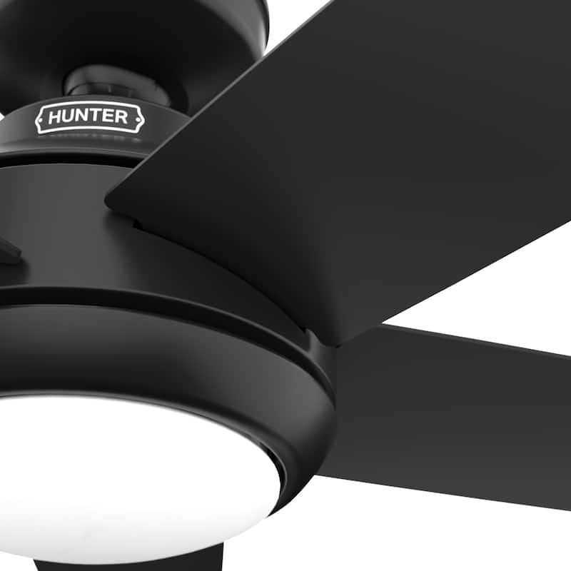 Hunter 52" Zayden Ceiling Fan with LED Light Kit and Handheld Remote - Contemporary, Transitional - Exclusive SureSpeed!