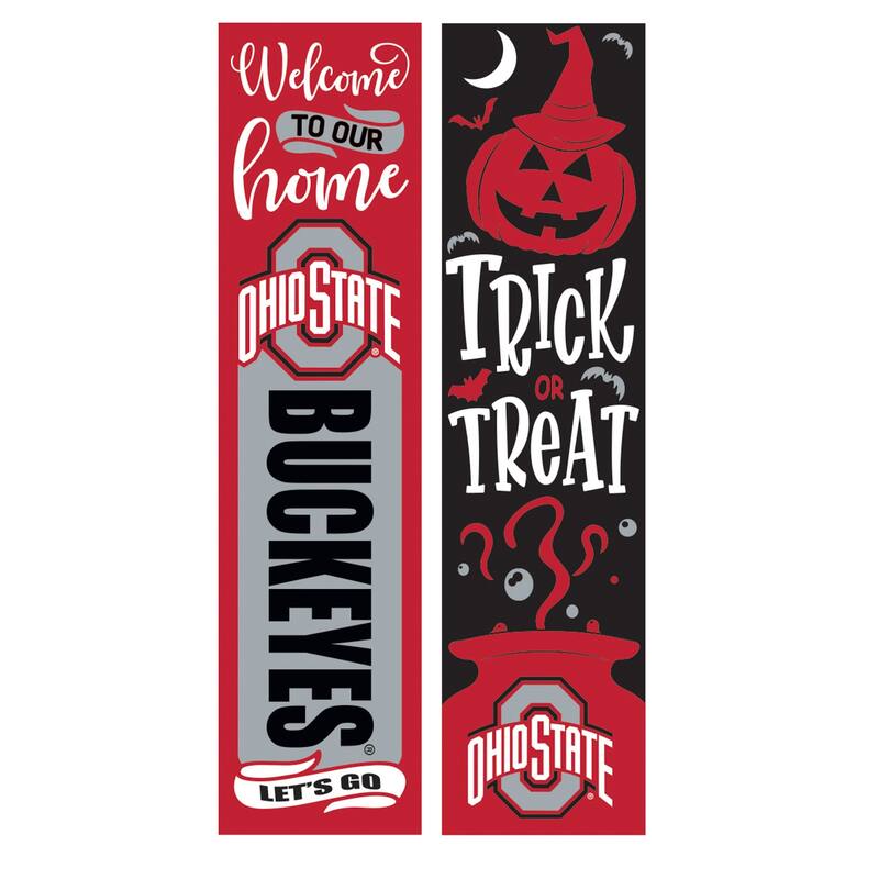 47" Double Sided Seasonal Porch Leaner, Ohio State University - 47" x 11.25" - Halloween