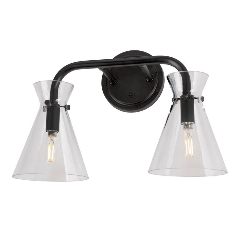 Forte Lighting 5733-02 Beaker 2 Light 16" Wide Bathroom Vanity Light