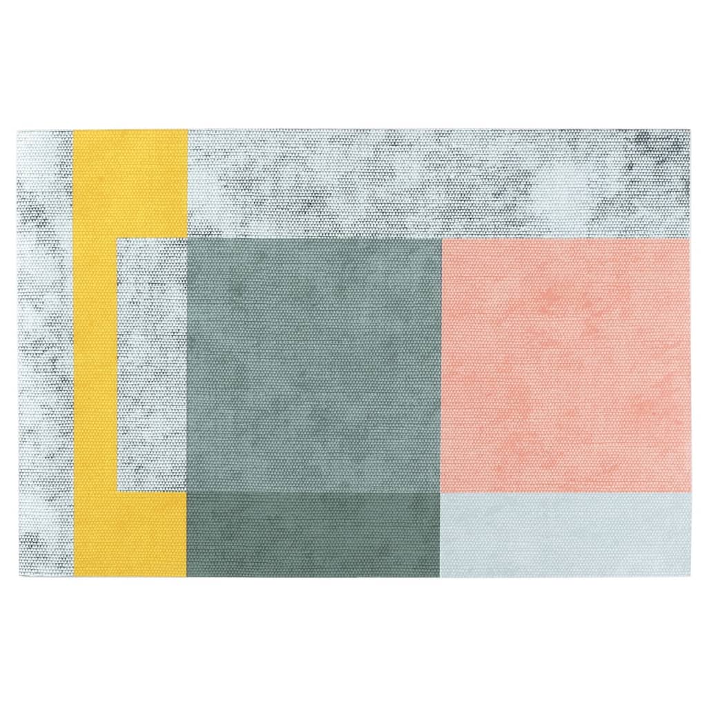 Geometric Bath Mat, Modern Abstract Retro Mid Century Bathroom Rugs, Colorful Bath Rugs for Home Decoration