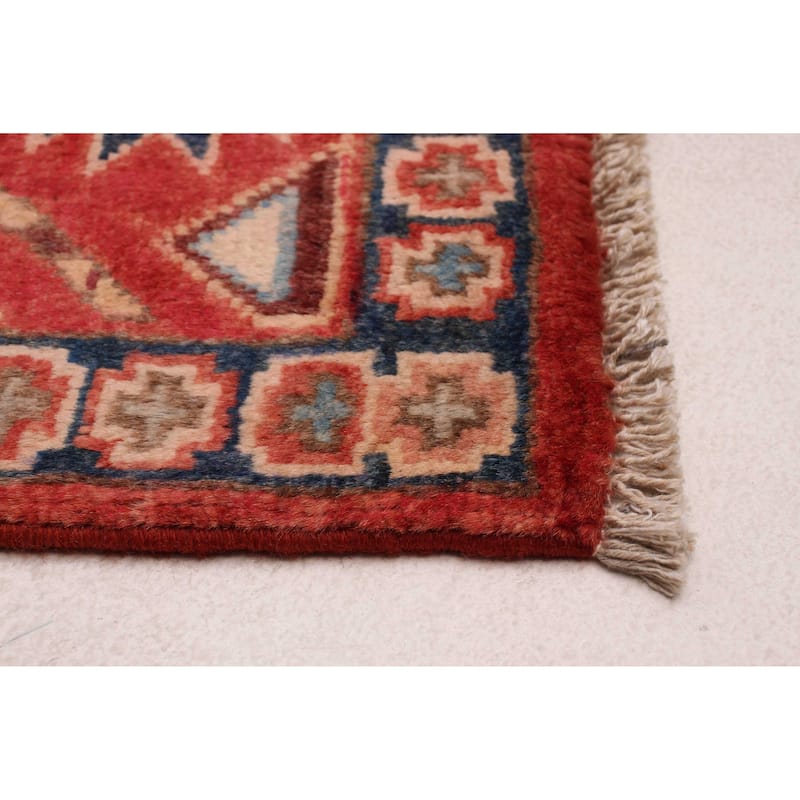 ECARPETGALLERY Hand-knotted Uzbek Ghazni Red Wool Rug - 4'10 x 6'5